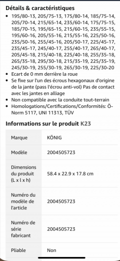 Location chaine a neige