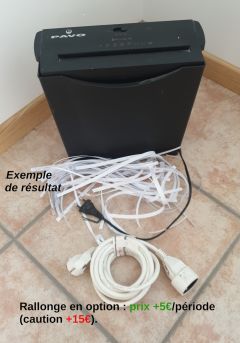 Location broyeur papier