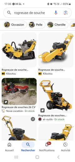 Location rogneuse de souche