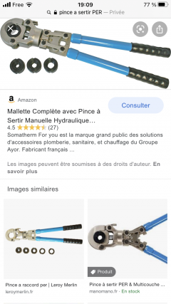 Location pince a sertir