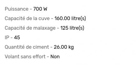 Location betonniere