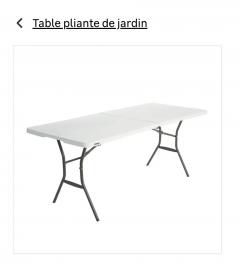 Location table de reception