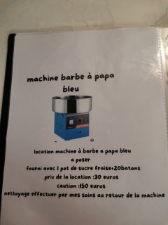 Location machine barbe a papa