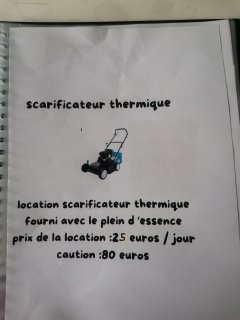 Location scarificateur