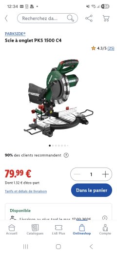 Location scie a onglet