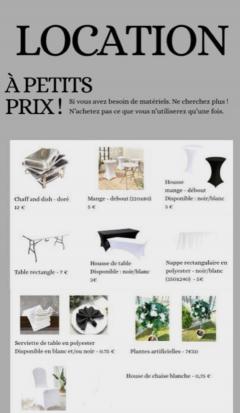 Location table de reception