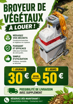 Location broyeur a vegetaux
