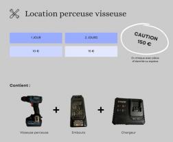 Location visseuse