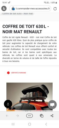 Location coffre de toit