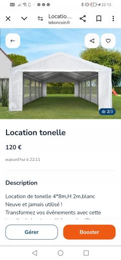 Location tente reception