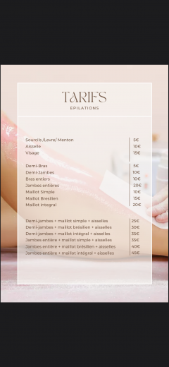Service estheticienne