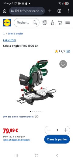 Location scie a onglet