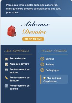 Service soutien scolaire
