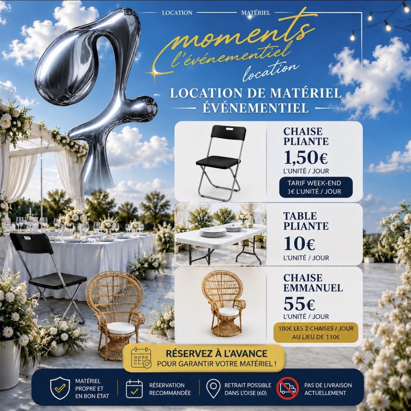 Location chaise entre particuliers (60)