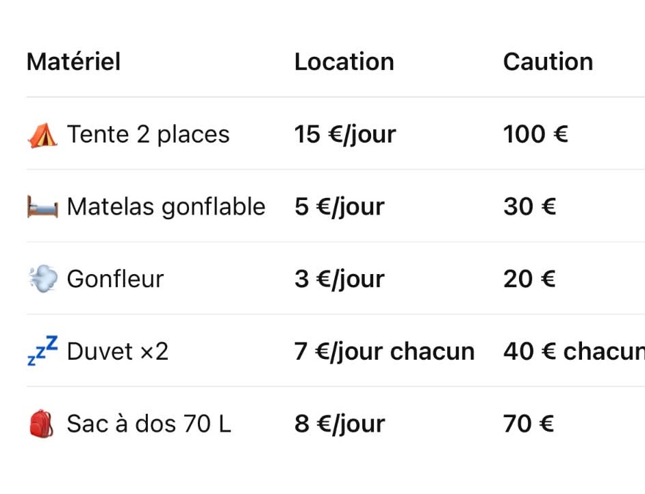 Location tente entre particuliers (62)